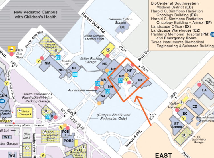 UT Southwestern North Campus Map